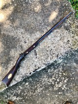 FINE RARE J. & J. MILLER REVOLVING PILL LOCK RIFLE CONVERTED TO SINGLE SHOT PERCUSSION, GOLD ACCENTED AND INSCRIBED - 1 of 15