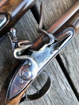 VERY GOOD PAIR OF EARLY STERLING SILVER MOUNTED WOGDON OFFICERS' OR HOLSTER PISTOLS - 10 of 11