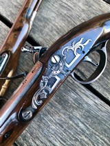 VERY GOOD PAIR OF EARLY STERLING SILVER MOUNTED WOGDON OFFICERS' OR HOLSTER PISTOLS - 5 of 11