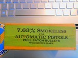 7.63 mm mauser cartridges full box, vintage winchester - 2 of 5