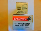 351 Winchester 180 grain
cartridges in two complete boxes - 1 of 4