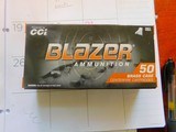 CCi 9MMBrass case 147 grain FMJ in 50 rd boxes Blazer - 1 of 3