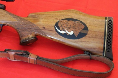 460 Weatherby Magnum, Crown Custom, Left Hand, 26” barrel with Pendleton Brake, Mesquite Stock, Elephant Sling - Image 2 of 11