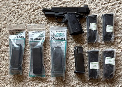 Para-Ordnance P12-45 with a total of 8 high capacity factory magazines (7 still new in their pkgs)