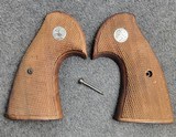 1st Gen Colt OEM Target Grips Full Checkered for Python E/I Frame or Officer's Model - Image 1 of 9