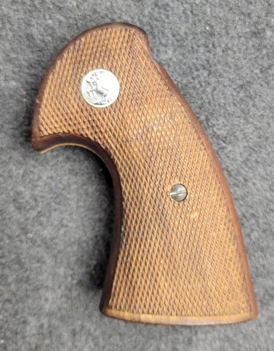 1st Gen Colt OEM Target Grips Full Checkered for Python E/I Frame or Officer's Model - Image 6 of 9