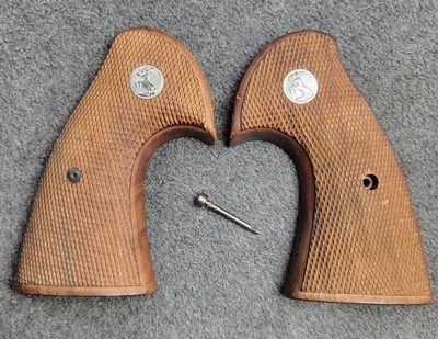 1st Gen Colt OEM Target Grips Full Checkered for Python E/I Frame or Officer's Model - Image 1 of 9