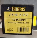 Burris LRS 1X-4X-24MM Rifle Scope Lighted Reticle Ballistic CQ Dark Earth - Image 2 of 7