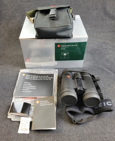 Very Lightly Used Leica Ultravid HD 10 x 42 Binoculars Waterproof 40294 - Image 1 of 16