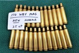 New Norma 270 Weatherby Mag Brass (50 ct) plus Wby Brass - 1 of 6