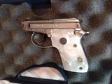Beretta 21A Bobcat Nickel Pearl grips Case - 1 of 8