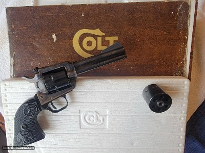 COLT, Original Owner, Colt New Frontier .22 Dual Cylinder, 4.4
