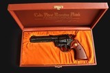 COLT PYTHON .357 MAG FACTORY ENGRAVED w/PRESENTATION CASE & COLT LETTER - 1977 - 1 of 19