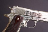 COLT COMMERCIAL 1911-A1 GOVERNMENT .45 ACP - ORVAL MAHAN ENGRAVED w/CASE - 5 of 19