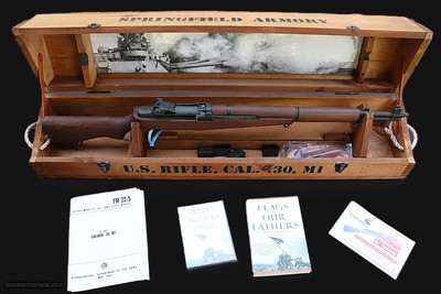 SPRINGFIELD M1 GARAND IWO JIMA COMMEMORATIVE w/DISPLAY CRATE - 1419 of 1945