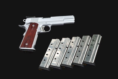 Caspian Custom 1911 Stainless .40 S&W w/6 Mags - Image 1 of 11