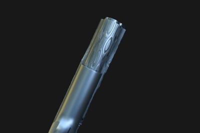 Cabot Guns Damascus Ladder Deluxe .45 ACP w/Mammoth Tooth Grips & Knife - Image 5 of 12