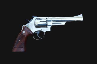 Smith & Wesson Model 57 Nickel .41 Mag 6