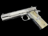 Engraved Colt 1911 Series 70 DW Harris - 2 of 9