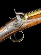 Rare Engraved Wilson & Co. Percussion Blunderbuss with Folding Bayonet - 11 of 15