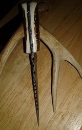 Custom stag knife - 4 of 5