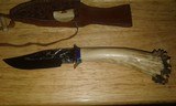 Custom stag handled knife - 3 of 5