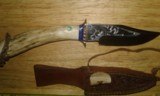 Custom stag handled knife - 2 of 5