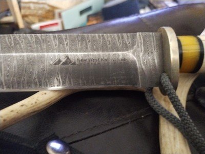 Crown stag Damascus hunting knife - Image 2 of 5