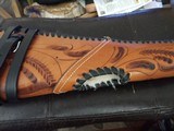 Tooled leather carbine scabbard - Image 4 of 6