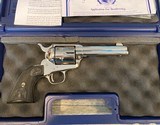 1997 Mfg. Colt SAA Single Action Army Nickel .45 LC 4 3/4" - 1 of 14