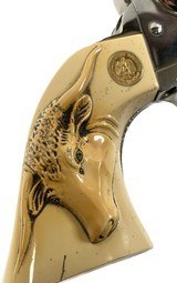 SPECIAL PAIR PLUS CUSTOM HOLSTER, Uberti, .45 LC, Gold Coins in Grips - 6 of 11