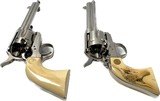 SPECIAL PAIR PLUS CUSTOM HOLSTER, Uberti, .45 LC, Gold Coins in Grips - 8 of 11