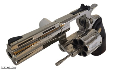 1976 4" COLT PYTHON NICKLE .357MAG