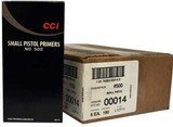 CCI #500 Small Pistol Primers CASE of 5000 (5box/1000) - 1 of 1