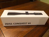 LOOK!!! Zeiss Conquest V4 3-12x56 Z-Plex Reticle 20 SFP Rifle Scope Brand New - 1 of 4