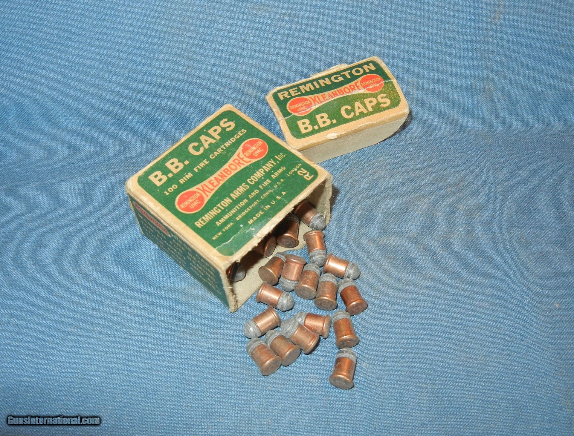 Box Remington Arms Kleanbore B.B. Caps / Rimfire / Used In Galleries ...