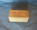 Original Full Box of 50 Caliber .30 M1 Carbine Cartridges Western Cartridge Company - 1 of 4