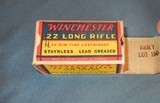 Box of 50 Vintage Winchester .22LR Staynless Rim Fire Army Lot 190 Lead Greased K2288R FREE SHIPPING - 4 of 6
