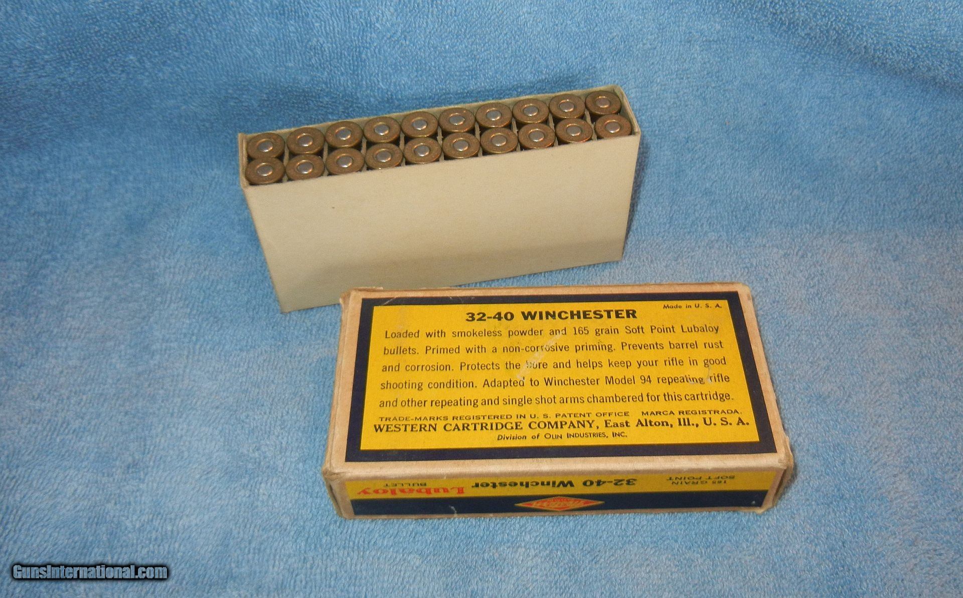 Full Box of 20 Western 32-40 Winchester Center Fire Soft Point ...