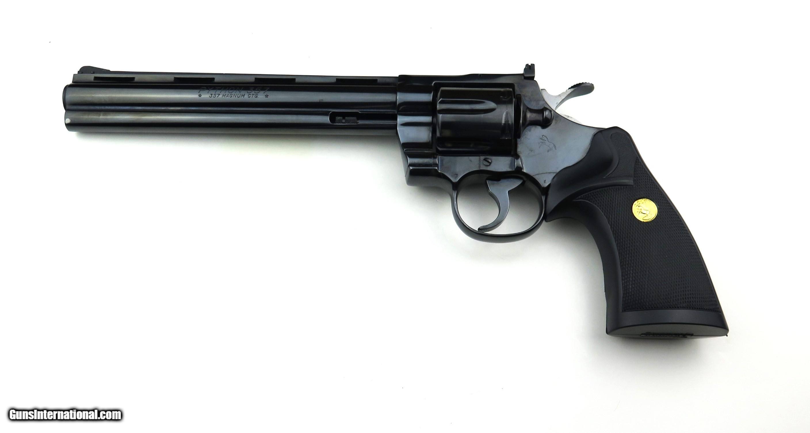 1981 Colt Python .357 blued, 8 in. barrel