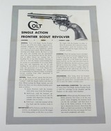 1959 Colt Single Action Frontier Scout .22 Magnum Revolver, 4 3/4 in. barrel.  - 13 of 13