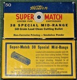 2 BOXES VINTAGE WESTERN .38 SPECIAL MIDRANGE TARGET AMMUNITION - 3 of 4