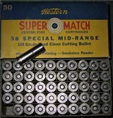 2 BOXES VINTAGE WESTERN .38 SPECIAL MIDRANGE TARGET AMMUNITION - 4 of 4