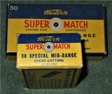 2 BOXES VINTAGE WESTERN .38 SPECIAL MIDRANGE TARGET AMMUNITION - 2 of 4