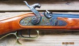 THOMPSON CENTER DELUXE .50 CAL. FACTORY BUILT PLAINS RIFLE [1981] HALF STOCK, 28 INCH BARREL, BRASS HARDWARE - 9 of 13