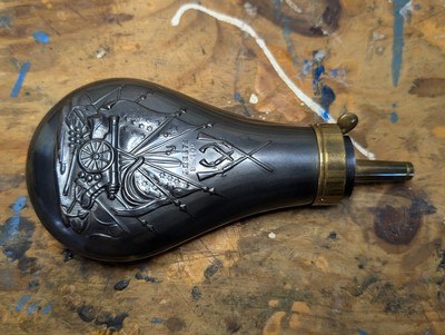 Colts patent 2nd generation 1851 navy powder flask - Image 3 of 4