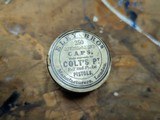 Eley Bros. Cap Container Second generation Colt--faded green label - Image 1 of 2