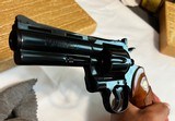 Colt Python revolver, 357 magnum, 4 inch Blue, 1973 manufacture, Appears As NIB - 11 of 13