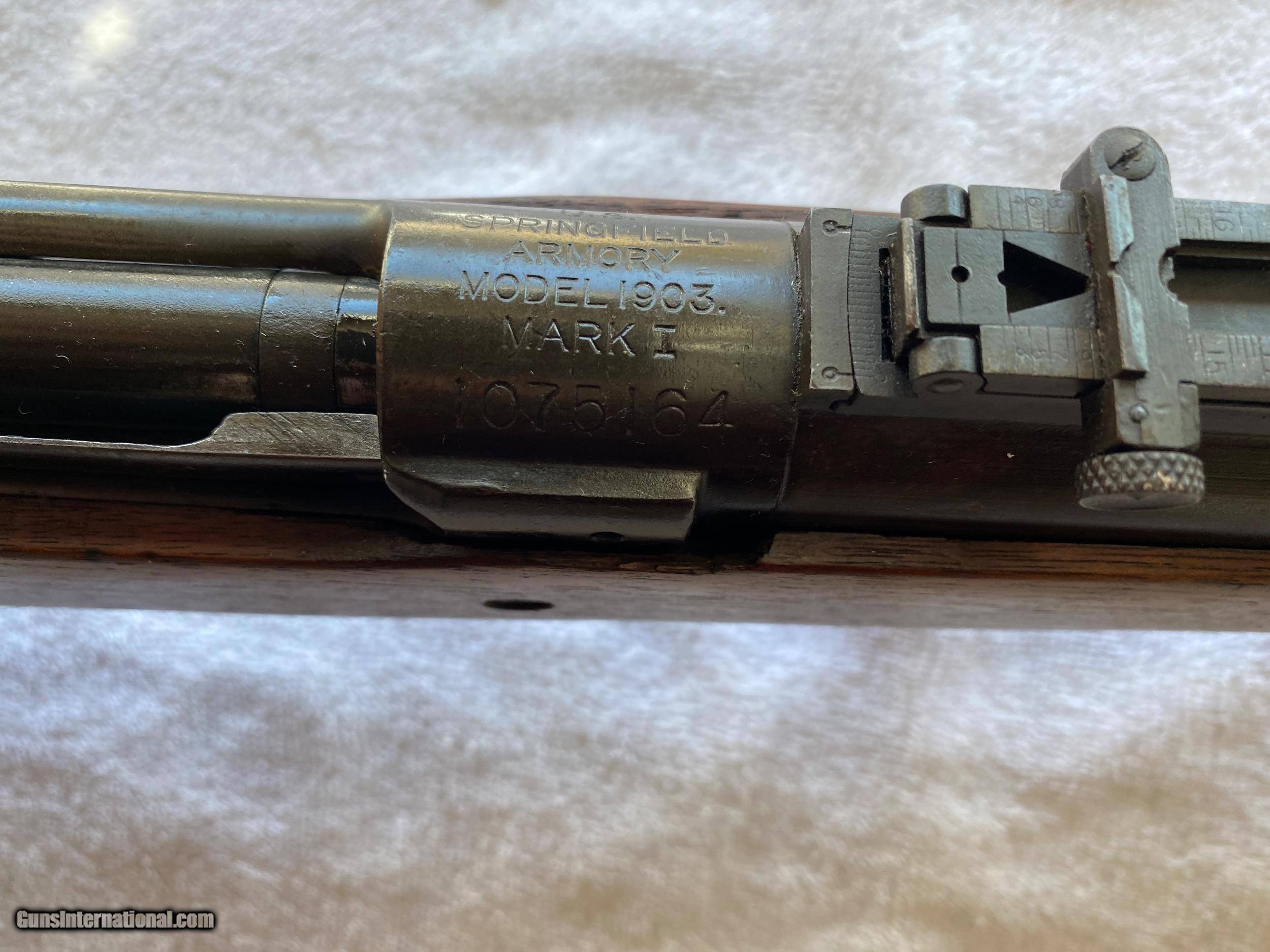 1903 Mark 1 Springfield with cutout for pedersen device