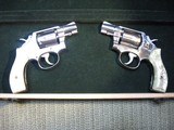 Smith & Wesson Model 64 Snub nosed revolvers (2). Stainless - 5 of 14